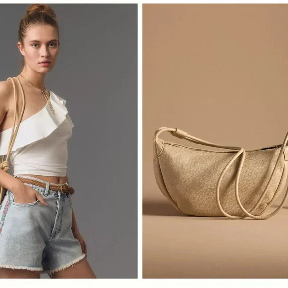 Mali + Lili Convertible Sling Bag in Brown Motif (Anthropologie) - Picture 4 of 6